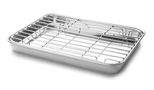 Plat inox avec grille 40,5X30,5*2,5 cm - Lacor