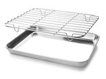 Plat inox avec grille 40,5X30,5*2,5 cm - Lacor