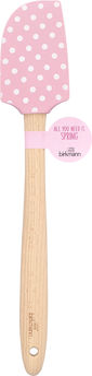 Achat en ligne Spatule rose à pois avec manche en bois 32.5 cm - Birkmann