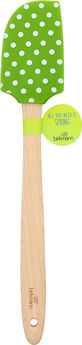 Achat en ligne Spatule verte à pois avec manche en bois 32.5 cm - Birkmann