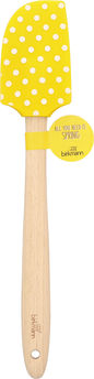 Achat en ligne Spatule jaune à pois avec manche en bois 32.5 cm - Birkmann