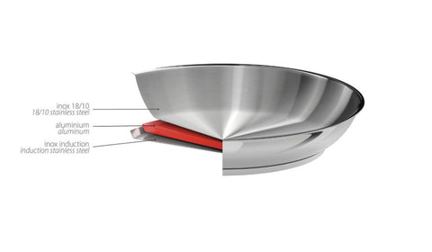 Poêle amovible inox sans PFAS Mutine 28 cm - Cristel
