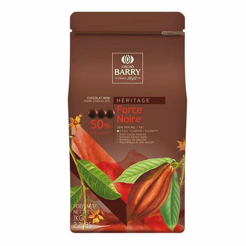 Chocolat à pâtisser noir Force Noire 50% 1 kg - Barry
