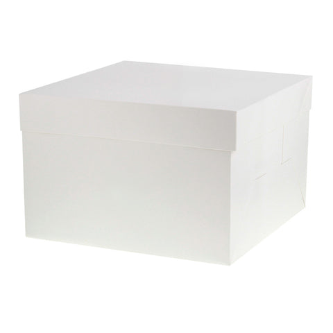 Boîte à gâteaux blanche 25,4 x 25,4 x 20 cm - Patisdécor