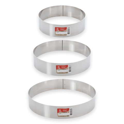 Cercle à mousse en inox 4/6 parts 20 cm - Alice Délice