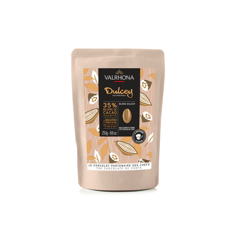 Chocolat à pâtisser blond Dulcey 32% 250 gr - Valrhona