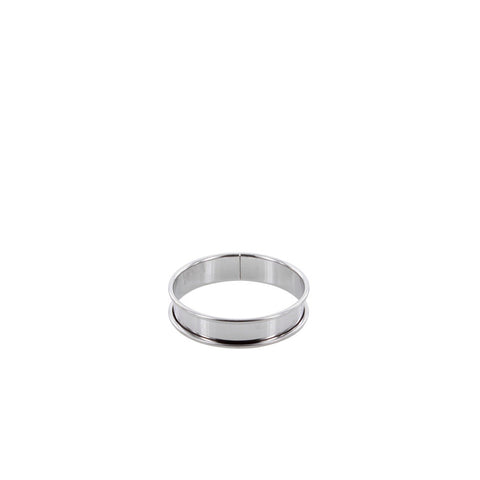 Cercle à tartelette en inox 8 cm hauteur 2 cm - Alice Délic