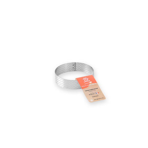 Cercle à tartelette en inox perforé 7,5 x 2 cm - - Alice Dél