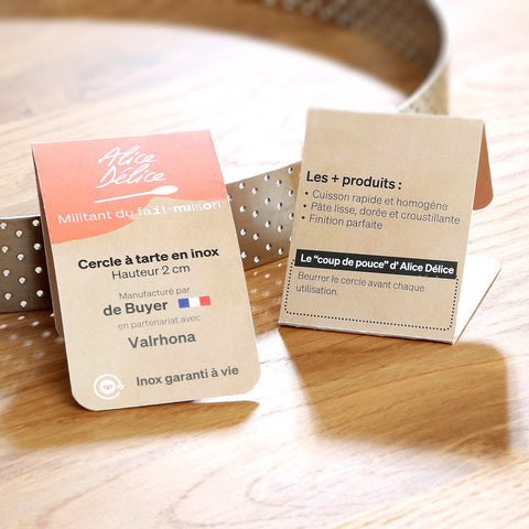Cercle à tartelette en inox perforé 7,5 x 2 cm - - Alice Dél