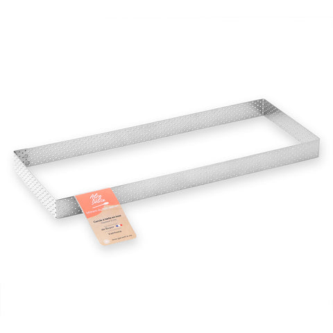 Cadre rectangulaire en inox perforé 28 cm - Alice Délice