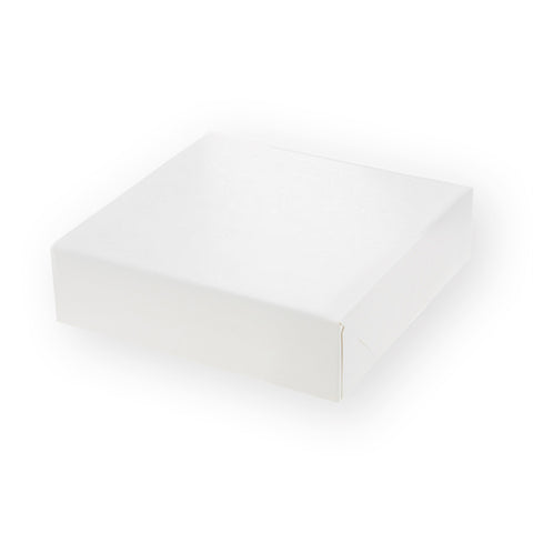 Boîte à gâteaux blanche 18 x 18 x 5 cm - Patisdecor