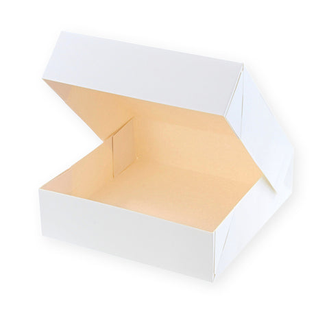 Boîte à gâteaux blanche 18 x 18 x 5 cm - Patisdecor
