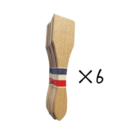 6 mini spatules à raclette hêtre PEFC - Alice Délice