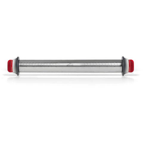Rouleau à pâtisserie en inox réglable avec 8 anneaux 34 cm