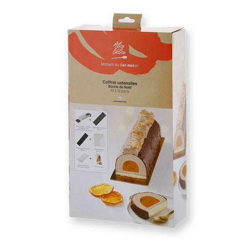 Coffret ustensiles bûche de Noël 30cm - Alice Délice