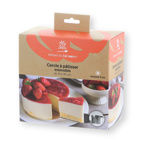 Cercle extensible en inox de 16 à 30 cm - Alice Délice