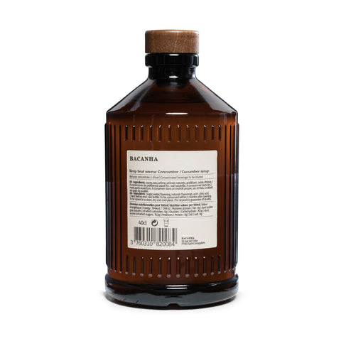 Sirop Concombre bio 400 ml Brut - Bacanha