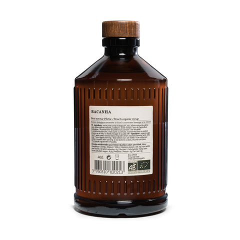 Sirop Pêche blanche bio 400 ml Brut - Bacanha