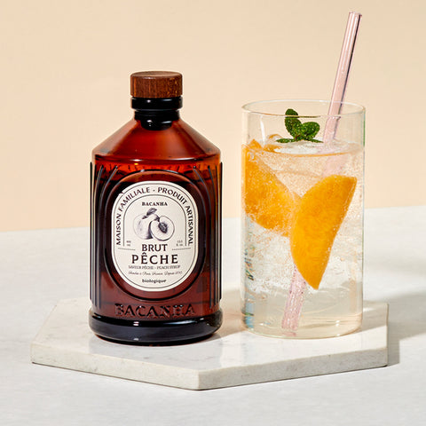 Sirop Pêche blanche bio 400 ml Brut - Bacanha