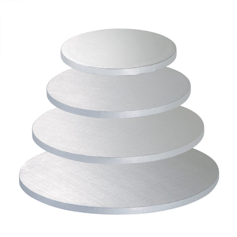 Cake drum : base gâteau ronde argentée 35cm- Patisdecor