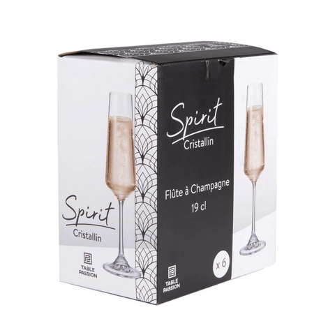 Boîte de 6 flûtes 19 cl Spirit - Table Passion