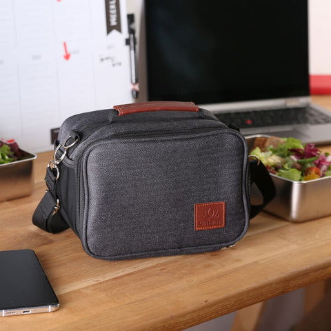 Sac isotherme 4.3l noir en toile - Umami