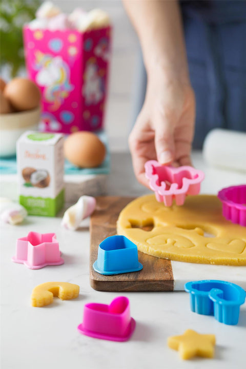 Kit 6 petits emporte-pièces en plastique : Licorne - Décora