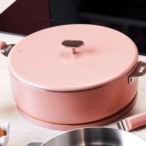 Couvercle inox Le Merveilleux 28 cm guimauve - Cookut