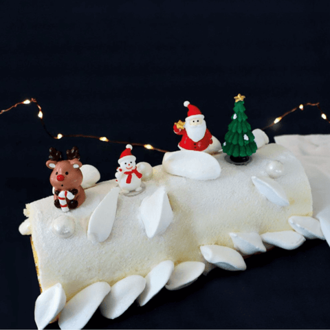 4 décors plastique de dessert Sweet Xmas - ScrapCooking