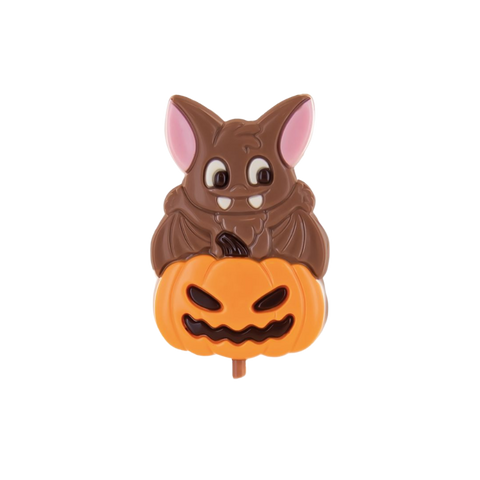 Sucettes en chocolat Chauve souris citrouille - Belfine