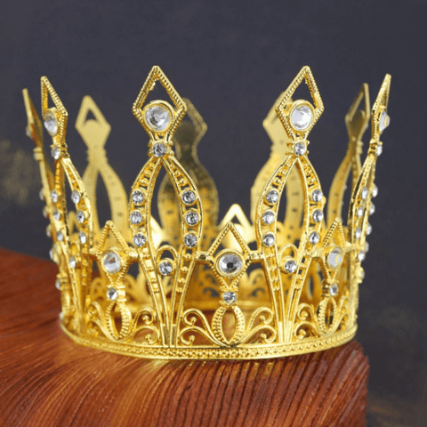 Couronne décorative en métal doré pour gâteaux- Patisdecor