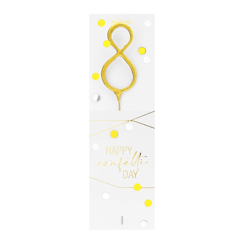 Bougie chiffre 8 Happy confetti - Wondercandle