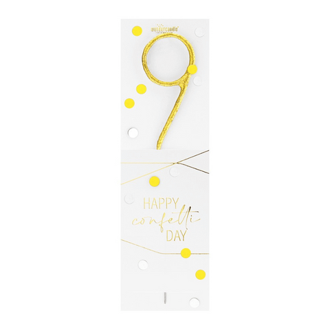 Bougie chiffre 9 Happy confetti - Wondercandle