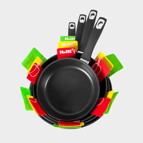 Set de 3 protections pour poêles en feutrine - Ibili