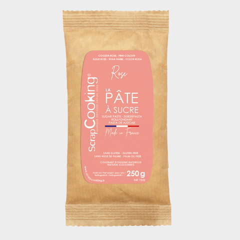 Pâte à sucre rose 250 gr - Scrapcooking